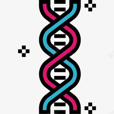 多彩DNADna科学83线性颜色图标图标