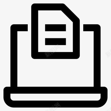 笔记本电脑文件办公室图标图标