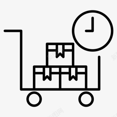 交货时间包装包件交货图标图标