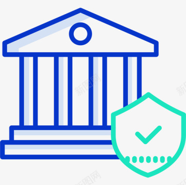 公共标识安全银行安全15轮廓颜色图标图标
