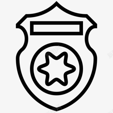 警察警徽法律图标图标