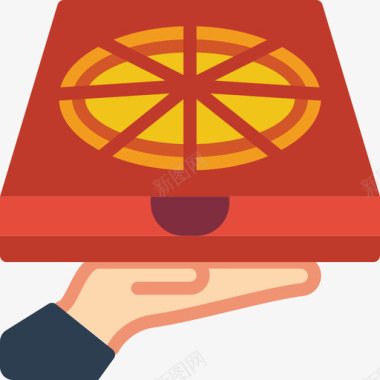 披萨送餐28扁平图标图标