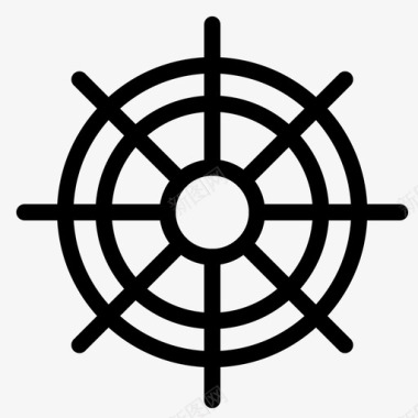 船舵轮盘船舵轮图标图标