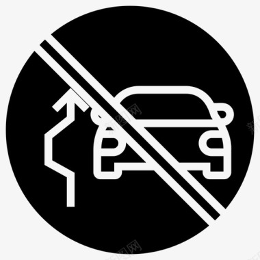 禁止超车道路标志超越标志图标图标