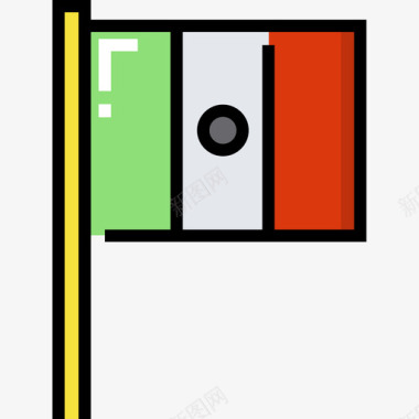 5月惠墨西哥5月5日线性颜色图标图标