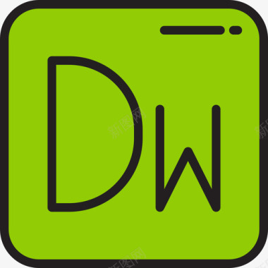 网页主页Dreamweaver网页平面3线性颜色图标图标