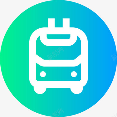公共标识标记无轨电车公共交通7环形图标图标