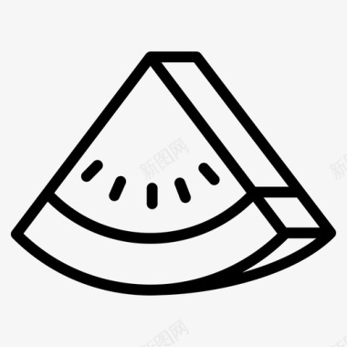 西瓜果食品块图标图标