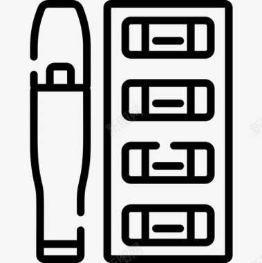 戒烟器促销尼古丁吸入器戒烟8线性图标图标