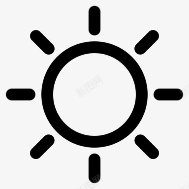 太阳自然光图标图标