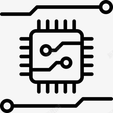 高精芯片芯片设备数字化图标图标