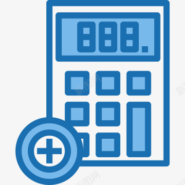 商务科技蓝色在线营销蓝色计算器图标图标