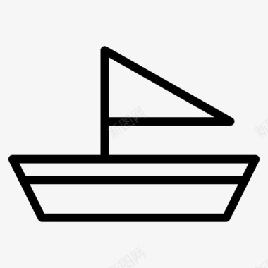船鱼渔夫图标图标