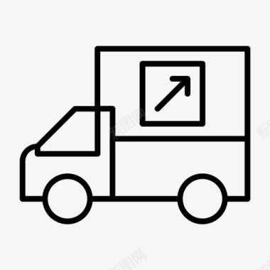 货车交付运输卡车图标图标
