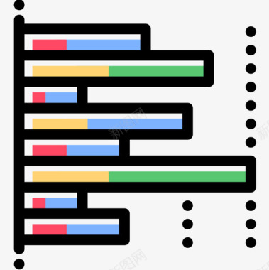 柱状柱状图图表和图表15颜色省略图标图标