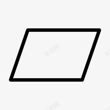 平行四边形几何形状形状图标图标