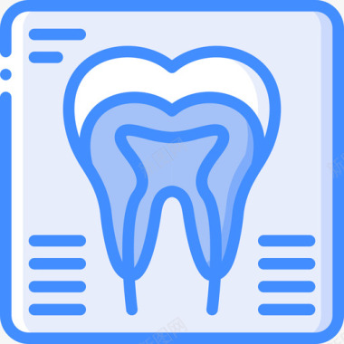 蓝色杭州标志X光牙科7蓝色图标图标
