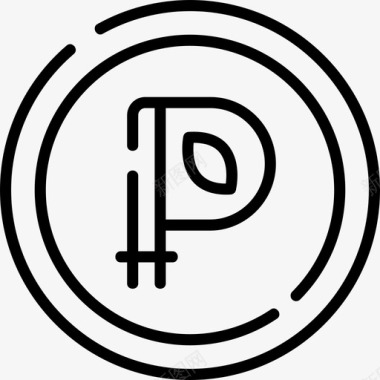 50优惠活动Peercoin加密货币50线性图标图标