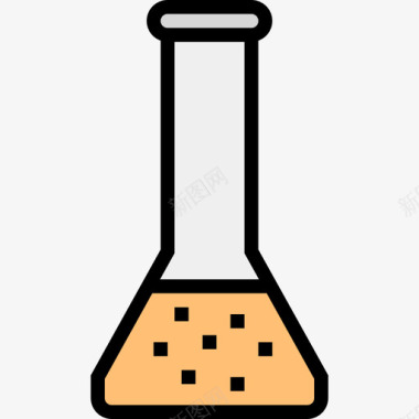 科学实验烧杯烧杯医用141线性颜色图标图标