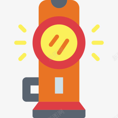 手电筒手电筒消防站平板图标图标