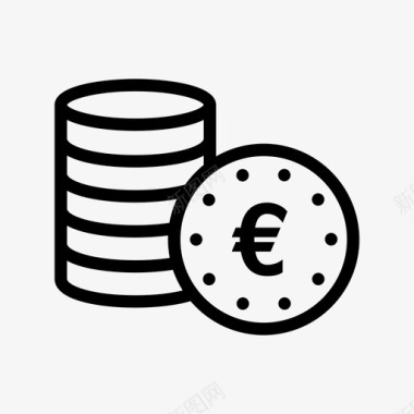 火焰欧元图标欧元硬币货币图标图标