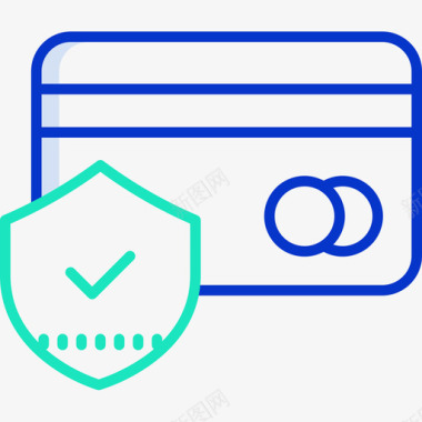 公共标识安全借记卡安全15轮廓颜色图标图标