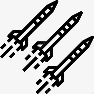 火箭PNG火箭军用30直线型图标图标