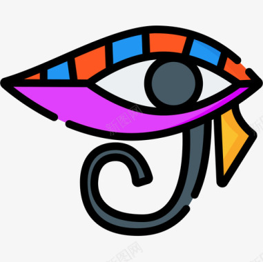 绘画颜色阿拉伯之眼埃及23线形颜色图标图标