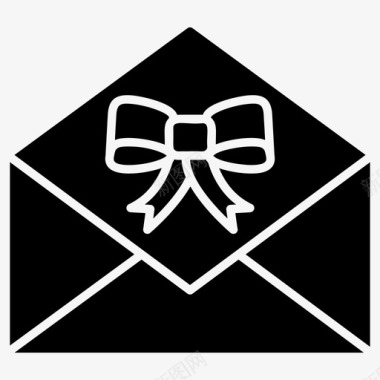 五彩礼品信封信件礼物图标图标