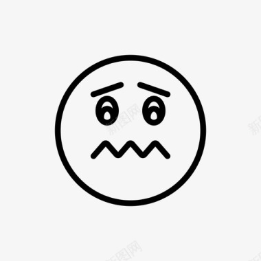 QQ表情图片表情紧张悲伤图标图标