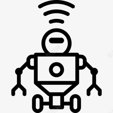 物联网视频机器人物联网43线性图标图标