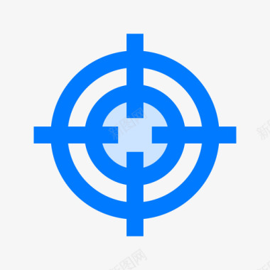 蓝色鼠标指针十字准星箭术4蓝色图标图标