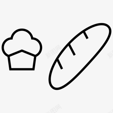 糕点图片面包房法式面包食品图标图标