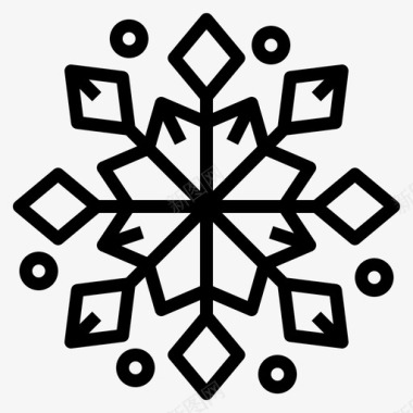 雪花冬季69线形图标图标