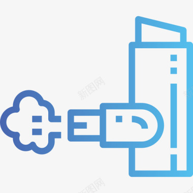 吸入支气管吸入器药物3梯度图标图标