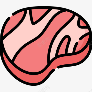 沙朗牛排肉店11号原色图标图标