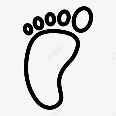 脚印宝贝赤脚图标图标