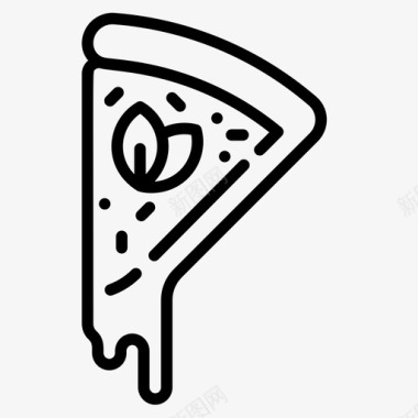 披萨片纯素食品3直系图标图标