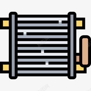 冷凝器汽车零件10线颜色图标图标