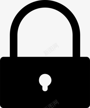 公共标识安全挂锁保护安全图标图标