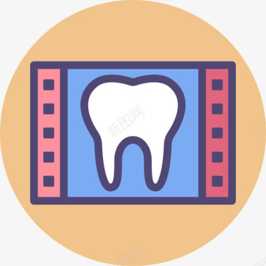 光图片X光牙科24线颜色图标图标