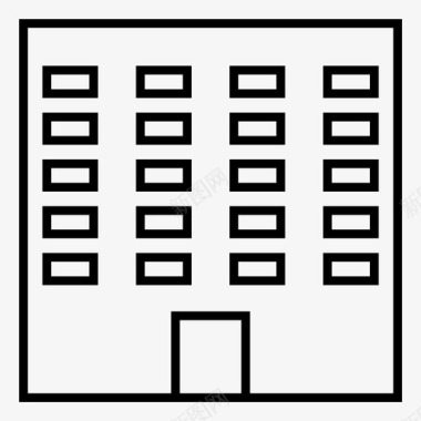 办公室工作本建筑公寓公司图标图标