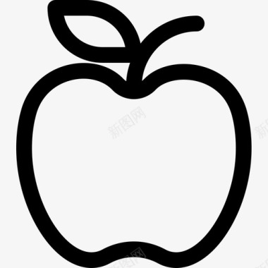 苹果水果和蔬菜17直列图标图标