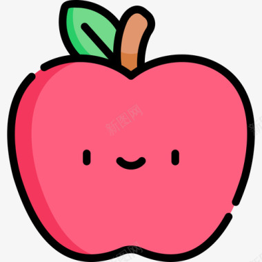 苹果健康食品27原色图标图标