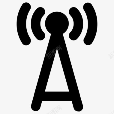 多媒体信号2PU收音机技术图标图标