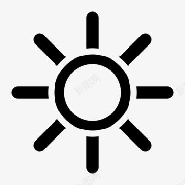 太阳热量夏天图标图标