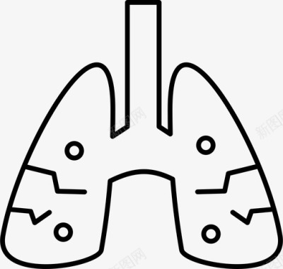 医院健康宣传解剖学医院肺部图标图标