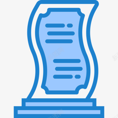 奖杯奖励和奖章6蓝色图标图标