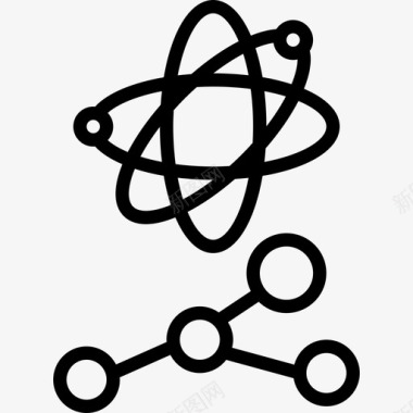 原子现代教育1线性图标图标