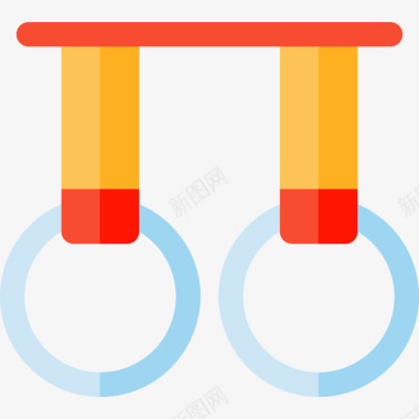 吊环健身61扁平图标图标
